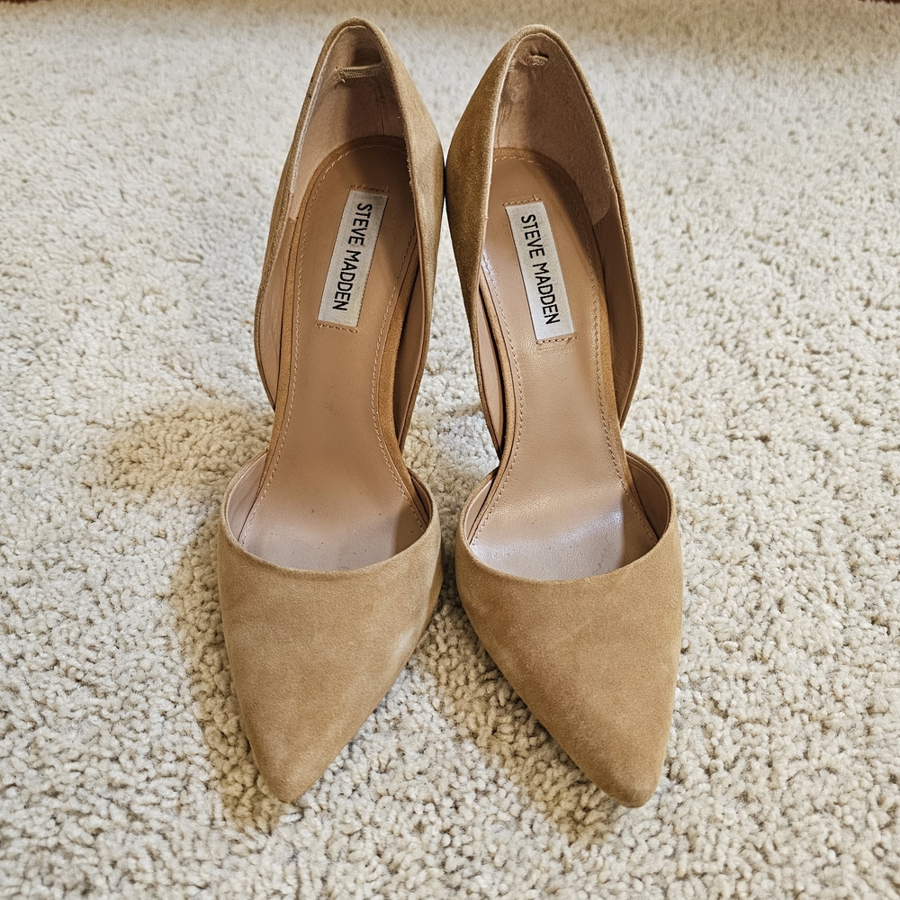 Steve Madden Tan Suede Steletto Heels Size 9.5